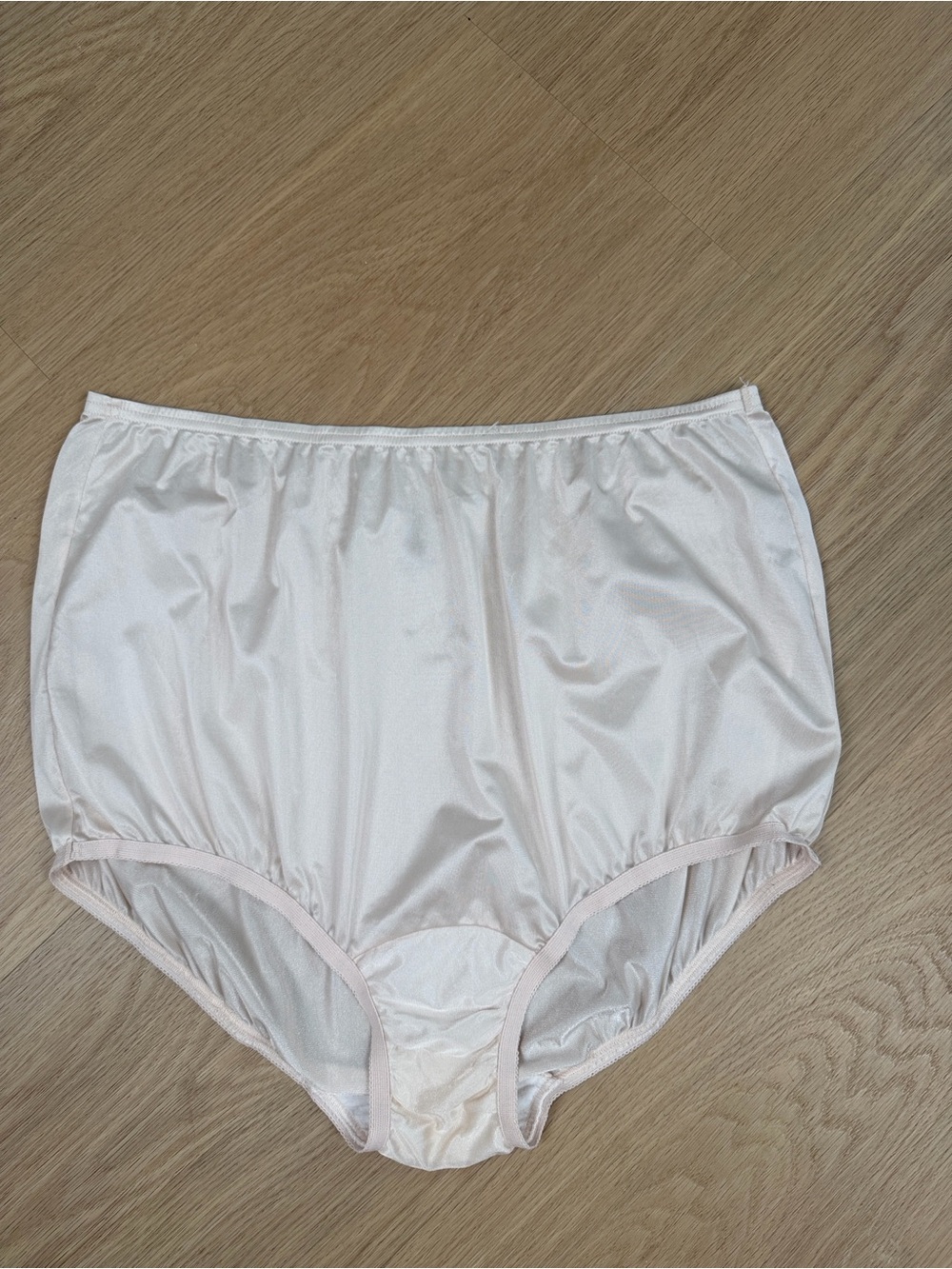 Vintage Vanity Fair High-Waist Satin Brief Panty XL